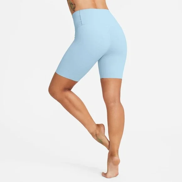 Nike Zenvy Women's XS Gentle-Support High-Waisted 8" Biker Shorts in Armory Blue - Picture 4 of 10